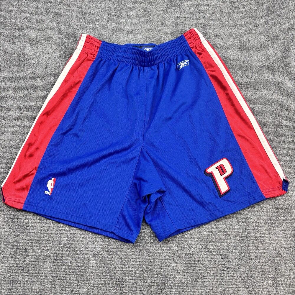 Vintage Reebok NBA Indiana Pacers Shorts Mens 36 Blue Red Basketball Korea